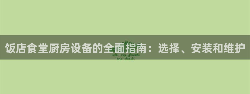 尊龙凯时贴吧：饭店食堂厨房设备的全面指南：选择、安装和维护